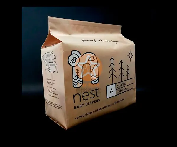 brown kraft paper stand up pouch